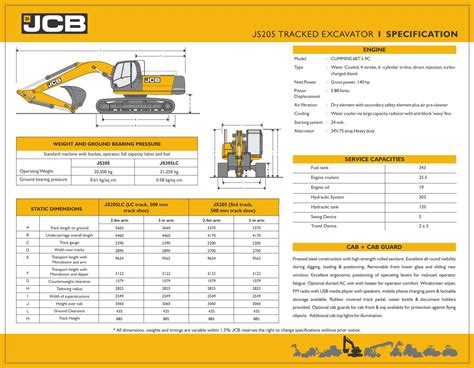 jcb excavator specs|types of jcb machines.